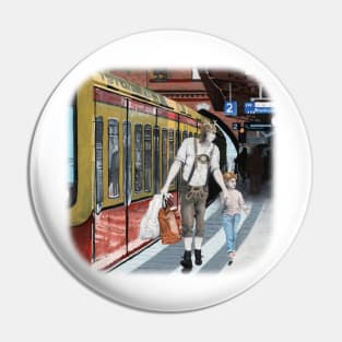 Wood Elf Family Train Trip Fantasy Image Pin