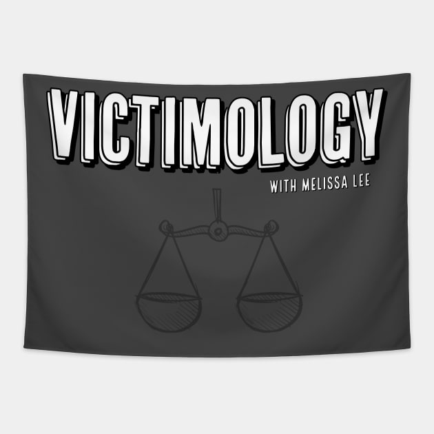 Scales of Justice logo Tapestry by Victimology Podcast