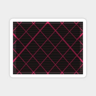 Pink plaid, dark Magnet