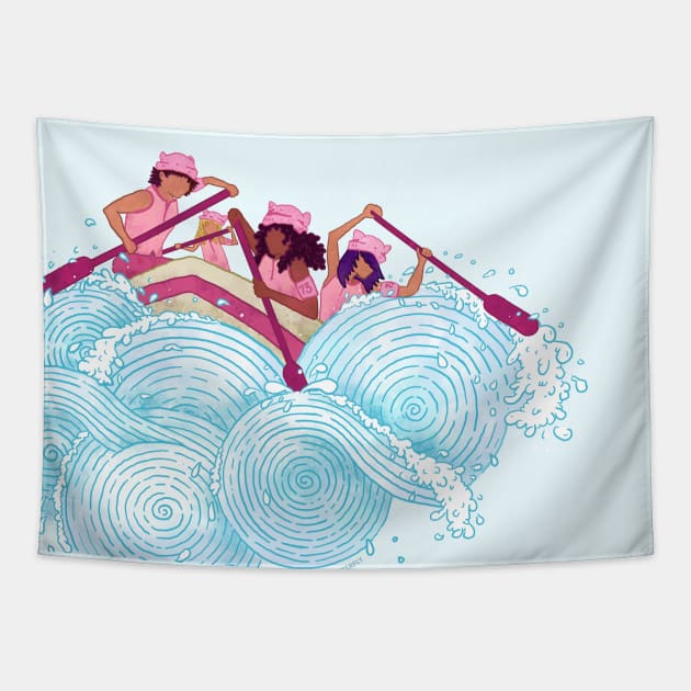 Roe Your Vote Blue Wave Tapestry by Jitterfly