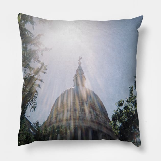 St. Pauls Sun Rays London England Pillow by Fussell Films