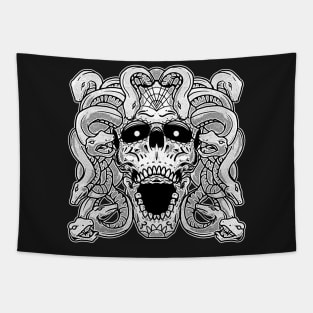 Skull Medusa Tapestry