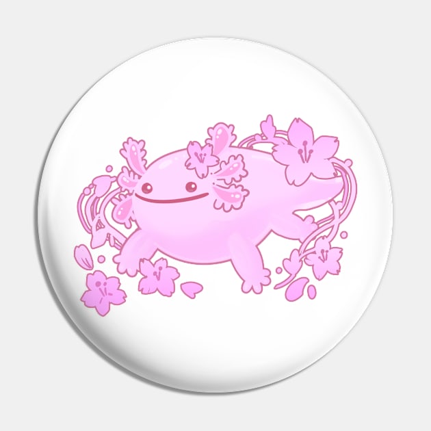 pink sakura axolotl Pin by evumango