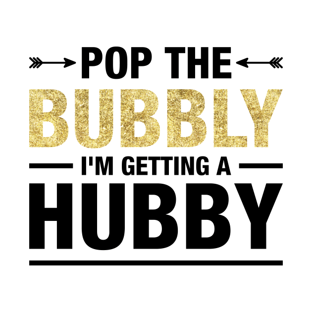 Women's Bachelorette Party Pop The Bubbly Bride Wedding T-Shirts by teevisionshop