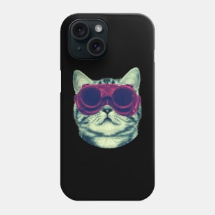 Cyberpunk Cat With Glasses Phone Case