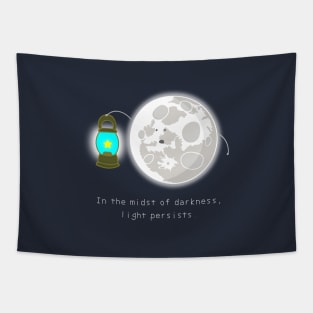 cute moon at night Tapestry