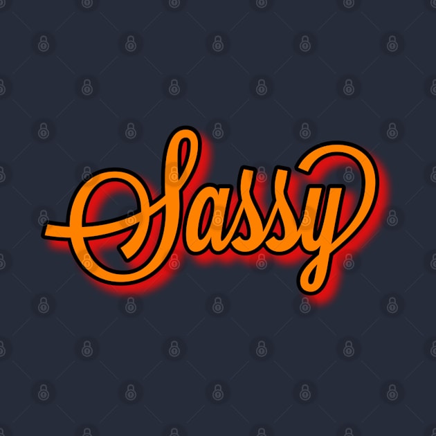 Sassy Typography Cool Style Red Shadow by Inspire Enclave