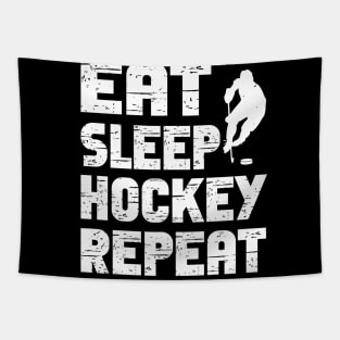 Eat Sleep Ice Hockey Repeat Tapestry