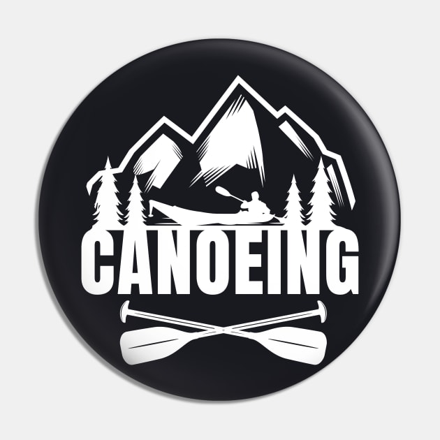 Canoe Canoeist Boat Pin by Foxxy Merch