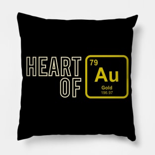 Heart of Gold (Periodic Table Element) Fun Chemistry Pillow