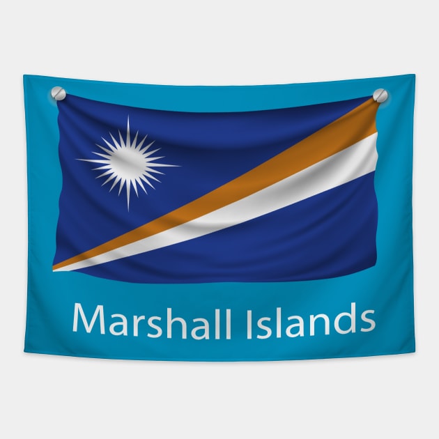 Marshall Islands Flag Tapestry by fistfulofwisdom