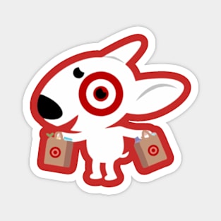 Shooping Bullseye Dog Team Member Magnet