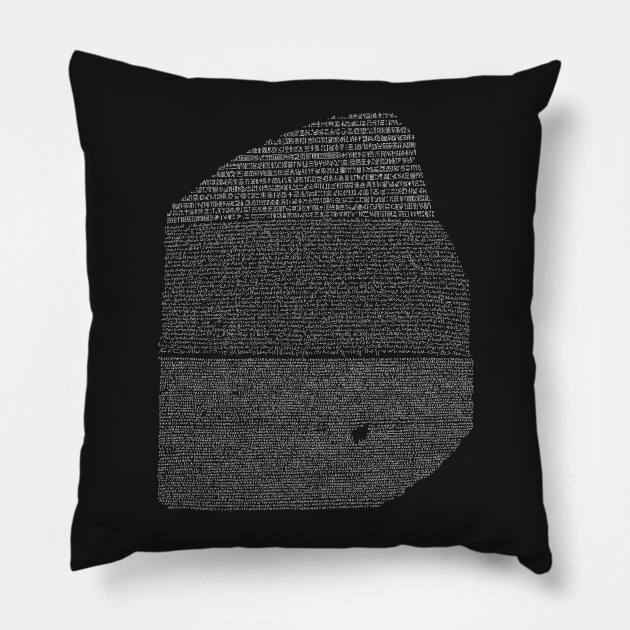 Rosetta Stone Pillow by OogaBooga