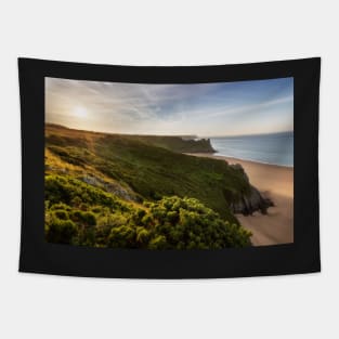 Looking towards Little Tor, Great Tor and Tor Bay, Gower Tapestry