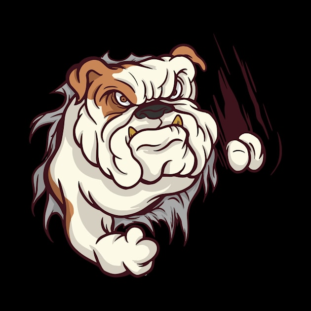 Angry Bulldog - Dogs Lovers Gift by illustramart Gifts & Apparel