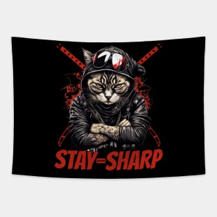 CAT ASSASSIN x STAY SHARP Tapestry