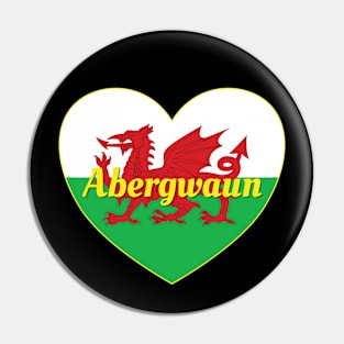 Abergwaun Cymru UK Baner Cymru Calon Pin