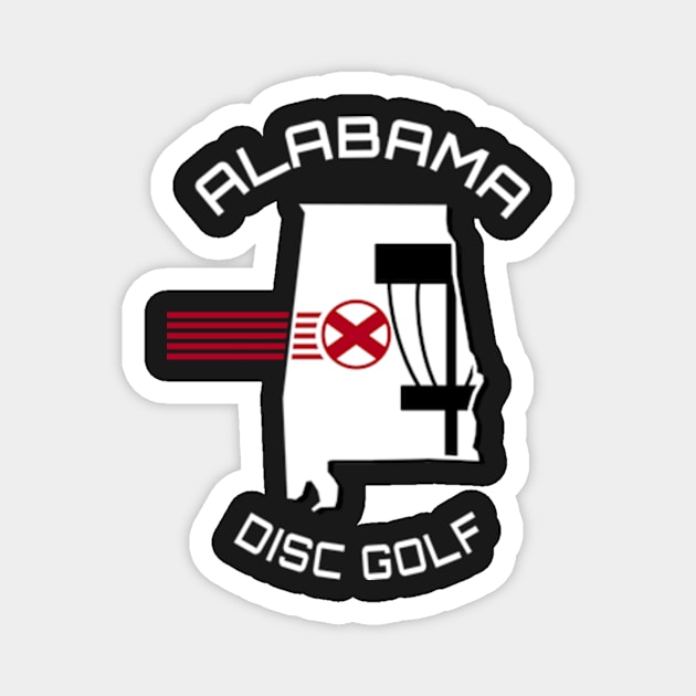 Alabama Disc Golf - Shape Dark Magnet by grahamwilliams