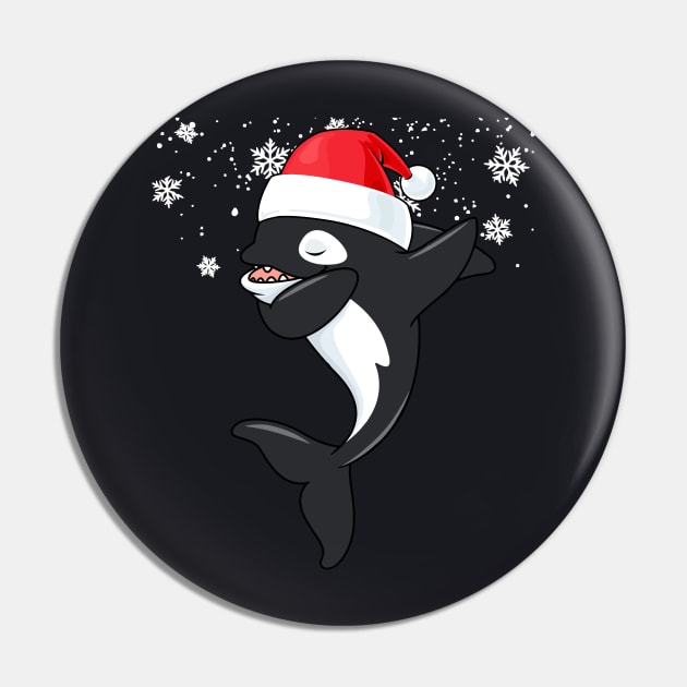 Orca Christmas Dabbing Pin by DARSHIRTS