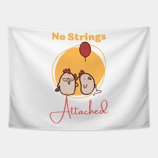 No Strings Attached on these Cartoon Chickens Tapestry