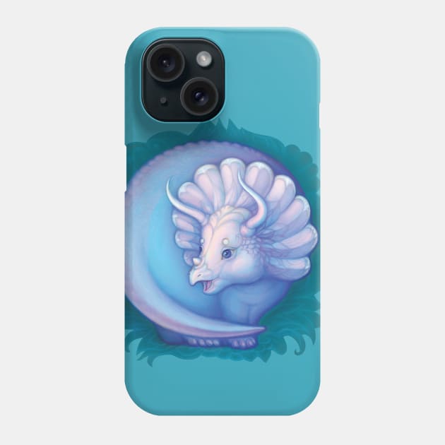 Baby Dinosaur, Triceratops Phone Case by Yulla