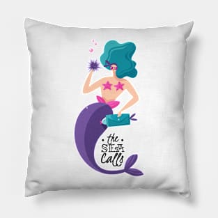 🧜‍♀️🎨  Enchanting Siren: A Slaying Mermaid Beckons as the Sea Calls 🌊🌟 Pillow