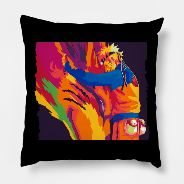 cartoon pop art style Pillow by cool pop art house