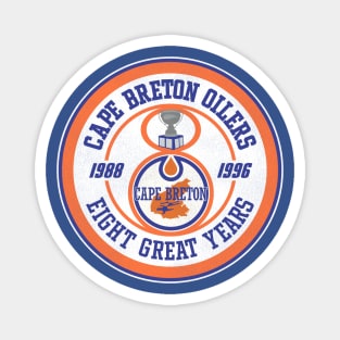 Defunct Cape Breton Oilers '8 Great Years' Hockey Team Magnet