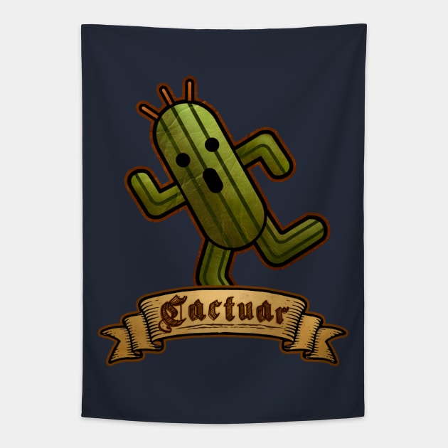 Cactuar Tapestry by mcashe_art