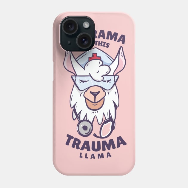 NO DRAMA NURSE LLAMA Phone Case by Bombastik