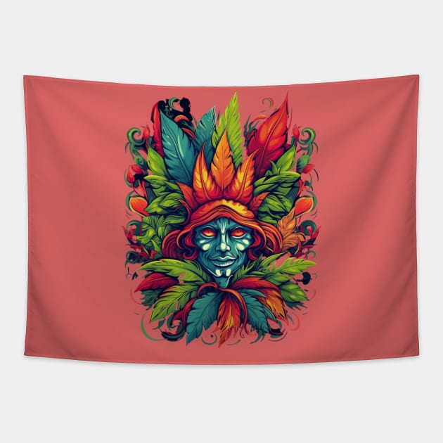 Colorful Tracker Indian Style Tapestry by LordKaoz