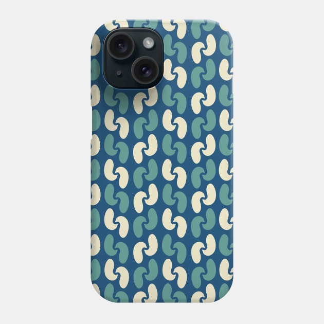 Blue abstract mid century pattern Phone Case by LemonBox