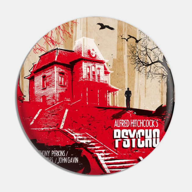 Psycho art movie inspired Pin by 2ToastDesign