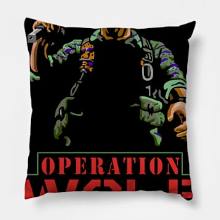 Operation Wolf Retro Arcade Vintage Gaming Pillow