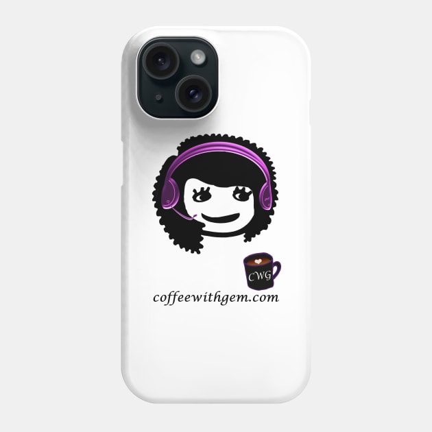 CWG face logo black text option Phone Case by mwilson68