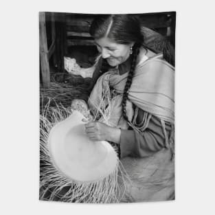 Vintage photo of Ecuador Weaver Tapestry