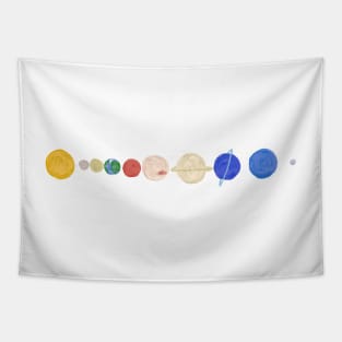 Solar system acrylic Tapestry