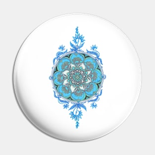 Mint Green, Blue & Aqua Super Boho Medallions Pin