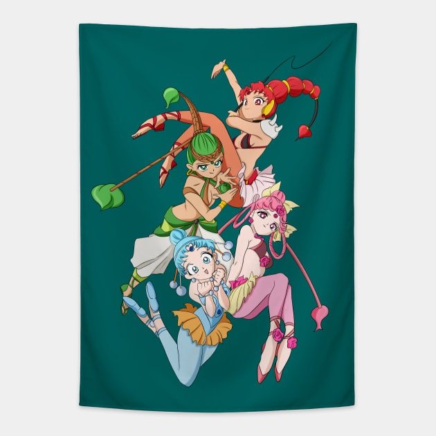 Amazoness Quartet Tapestry by Nykos