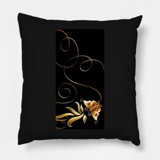 Golden Butterfly Pillow