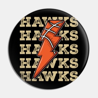 Funny Sports Hawks Proud Name Basketball Classic Pin