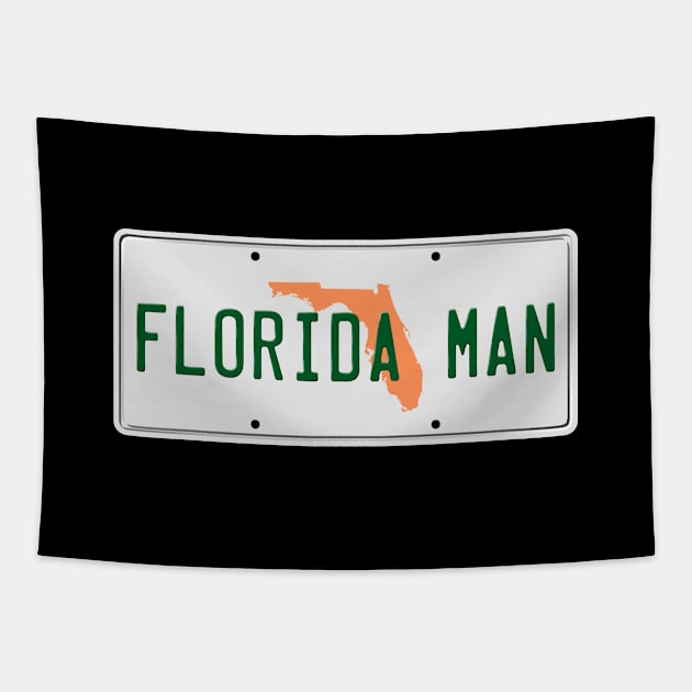 Florida Man Plate Tapestry by GloopTrekker