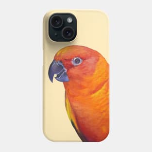 Sun Conure - bird portrait painting Phone Case