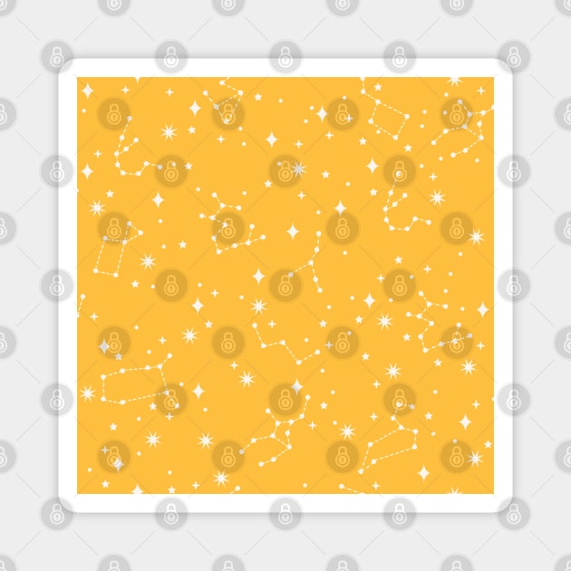 Yellow Constellations Magnet by latheandquill