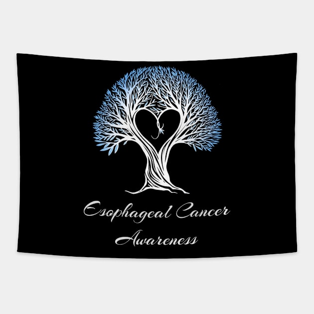 Esophageal Cancer Awareness Tree With Heart Tapestry by MerchAndrey