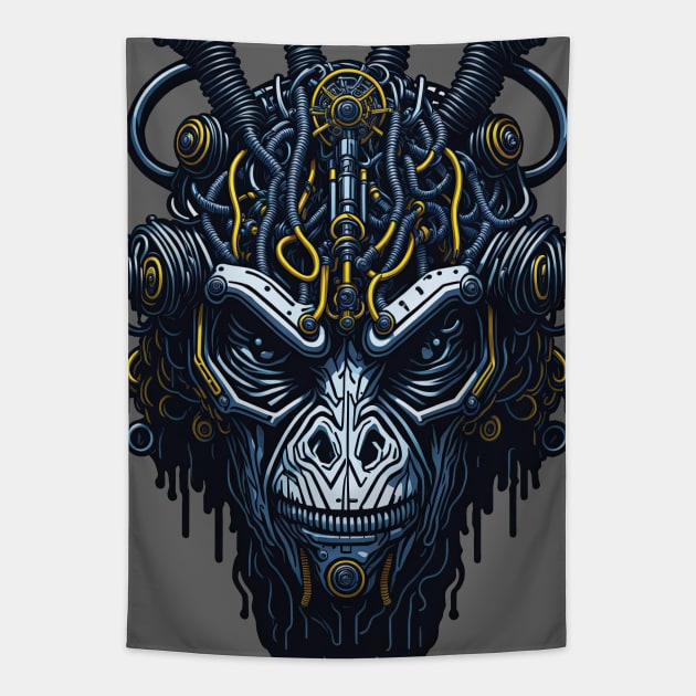 Techno Apes S02 D99 Tapestry by Houerd