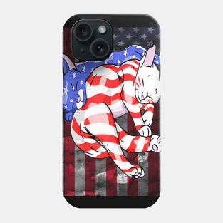 Cat American Flag Usa Paws Patriotic 4th Of July Phone Case