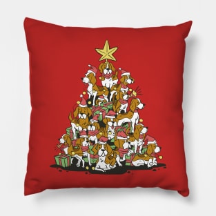 Beagle dogs Christmas tree Pillow