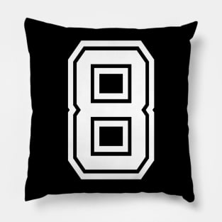 Numbers 8 for a sports team, group, or community Pillow