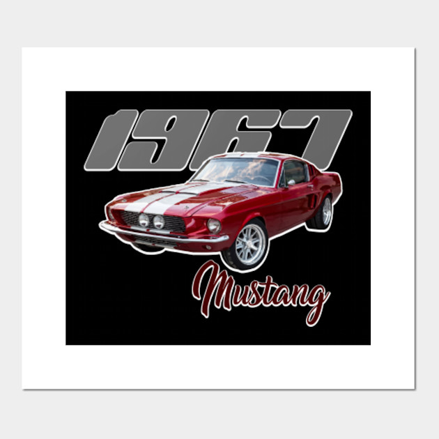 Red 1967 Ford Mustang Ford Mustang Posters And Art Prints Teepublic Uk